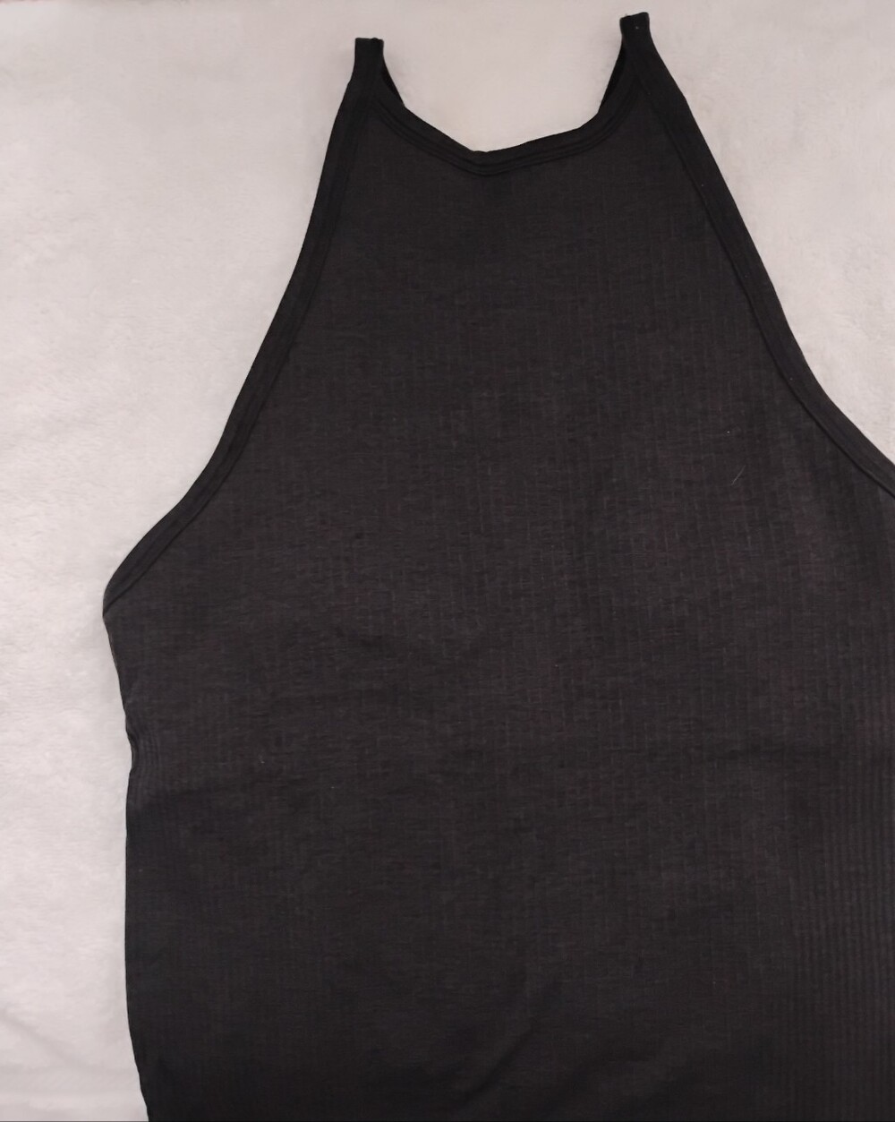 lululemon athletica Black Ribbed High-Neck Tank Top